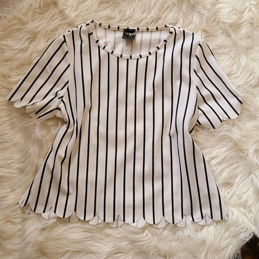Black and white striped Blouse
